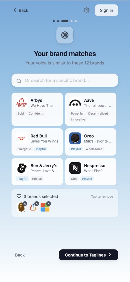 FindBrandVoice on iPhone
