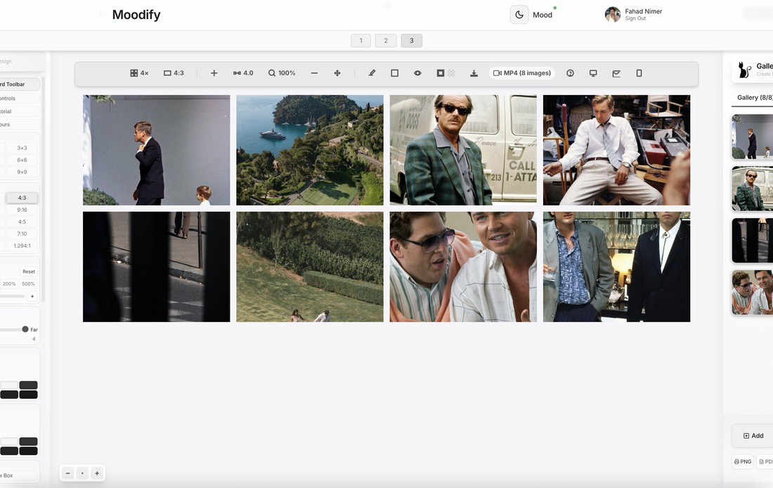Moodify on desktop