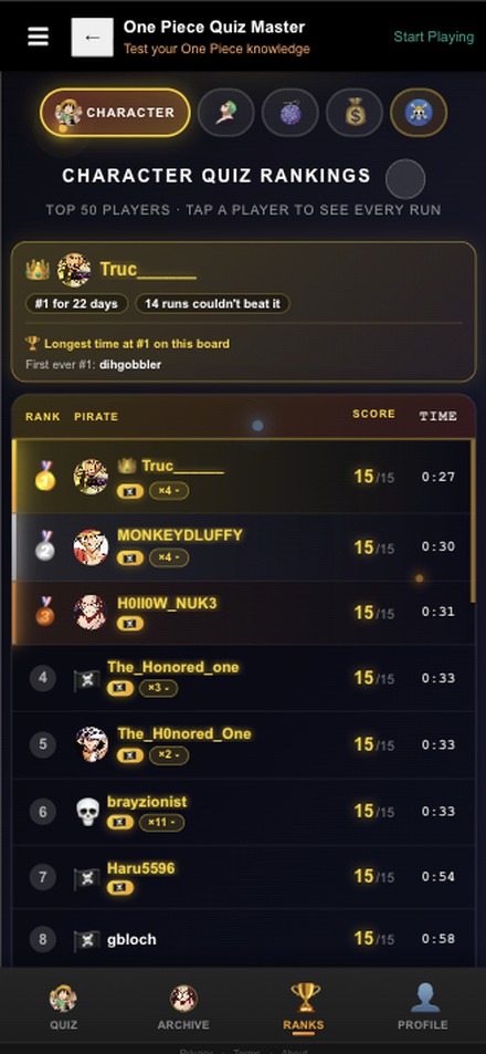 One Piece Trivia on iPhone